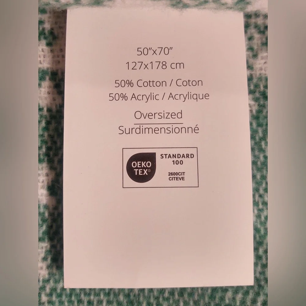 🎁Texteis Penedo Holiday Throw Blanket - Iced Green Snowflakes